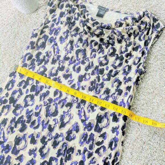 Ann Taylor Factory Cowl Neck Cheetah Print Dress - Picture 2 of 7